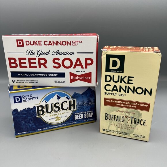 3 Pack - Duke Cannon The Great American Beer Soap 10 oz each Warm Cedarwood - Picture 2 of 10